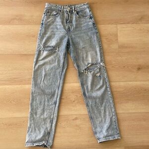 H&M Light Blue Denim Jeans with Contrast Stitching